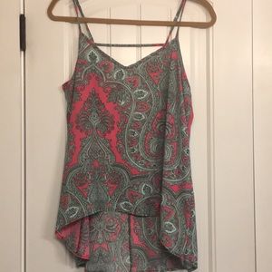 Beautiful Paisley Tank Top Worn once. Fits like M